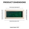 10x20 Shadow Box Frame White Washed Wood | with a 3/4" Usable Display Depth | Includes a Forest Green Real Suede Texture Acid-Free Backing Board, UV Resistant Acrylic, and Hanging Hardware view 4
