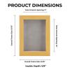 11x14 Shadow Box Frame Natural Wood | with a 3/4" Usable Display Depth | Includes a Light Grey Real Suede Texture Acid-Free Backing Board, UV Resistant Acrylic, and Hanging Hardware view 4