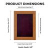 11x14 Shadow Box Frame Light Brown Wood | with a 3/4" Usable Display Depth | Includes a Dark Berry Real Suede Texture Acid-Free Backing Board, UV Resistant Acrylic, and Hanging Hardware view 4