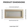 13x34 Shadow Box Frame White Washed Wood | with a 3/4" Usable Display Depth | Includes a White Real Suede Texture Acid-Free Backing Board, UV Resistant Acrylic, and Hanging Hardware view 4