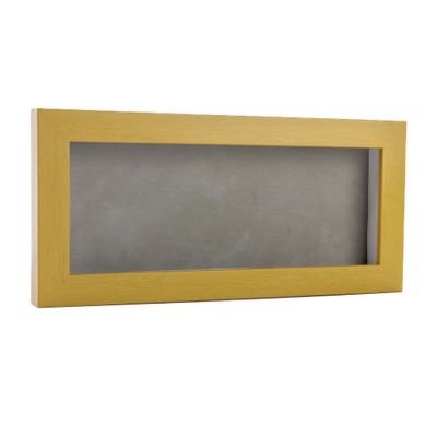 10x20 Shadow Box Frame Natural Wood | with a 3/4" Usable Display Depth | Includes a Light Grey Real Suede Texture Acid-Free Backing Board, UV Resistant Acrylic, and Hanging Hardware