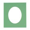 8.5x11 Mat Bevel Cut for 6x8 Photos - Precut Turf Green Jade Oval Shaped Photo Mat Board Opening - Acid Free Matte to Protect Your Pictures - Bevel Cut for Family Photos, Pack of 1 Matboard view 1