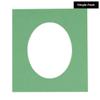 8.5x11 Mat Bevel Cut for 6x8 Photos - Precut Turf Green Jade Oval Shaped Photo Mat Board Opening - Acid Free Matte to Protect Your Pictures - Bevel Cut for Family Photos, Pack of 1 Matboard view 2