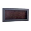 16x30 Shadow Box Frame Black Wood | with a 3/4" Usable Display Depth | Includes a Brown Real Suede Texture Acid-Free Backing Board, UV Resistant Acrylic, and Hanging Hardware view 1