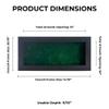 13x34 Shadow Box Frame Charcoal Gray Wood | with a 3/4" Usable Display Depth | Includes a Forest Green Real Suede Texture Acid-Free Backing Board, UV Resistant Acrylic, and Hanging Hardware view 4