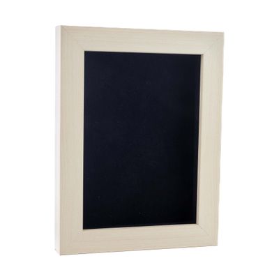 11x14 Shadow Box Frame White Washed Wood | with a 3/4" Usable Display Depth | Includes a Black Real Suede Texture Acid-Free Backing Board, UV Resistant Acrylic, and Hanging Hardware