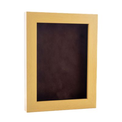 11x14 Shadow Box Frame Natural Wood | with a 3/4" Usable Display Depth | Includes a Brown Real Suede Texture Acid-Free Backing Board, UV Resistant Acrylic, and Hanging Hardware