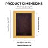 11x14 Shadow Box Frame Natural Wood | with a 3/4" Usable Display Depth | Includes a Brown Real Suede Texture Acid-Free Backing Board, UV Resistant Acrylic, and Hanging Hardware view 4