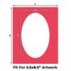 8x10 Mat Bevel Cut for 5.5x8.5 Photos - Precut Cardinal Red Oval Shaped Photo Mat Board Opening - Acid Free Matte to Protect Your Pictures - Bevel Cut for Family Photos, Pack of 10 Matboards view 2