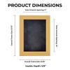 11x14 Shadow Box Frame Natural Wood | with a 3/4" Usable Display Depth | Includes a Dark Grey Real Suede Texture Acid-Free Backing Board, UV Resistant Acrylic, and Hanging Hardware view 4