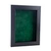 11x14 Shadow Box Frame Charcoal Gray Wood | with a 3/4" Usable Display Depth | Includes a Forest Green Real Suede Texture Acid-Free Backing Board, UV Resistant Acrylic, and Hanging Hardware view 1