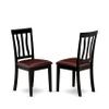 East West Furniture AMAN5-BCH-LC 5 Piece Dining Table Set for 4 Includes a Round Kitchen Table with Pedestal and 4 Faux Leather Kitchen Dining Chairs, 36x36 Inch, Black & Cherry view 4