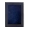 11x14 Shadow Box Frame Black Wood | with a 3/4" Usable Display Depth | Includes a Navy Blue Real Suede Texture Acid-Free Backing Board, UV Resistant Acrylic, and Hanging Hardware view 2