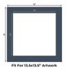 18x18 Mat Bevel Cut for 14x14 Photos - Precut Navy Blue Square Shaped Photo Mat Board Opening - Acid Free Matte to Protect Your Pictures - Bevel Cut for Family Photos, Pack of 1 Matboard view 2
