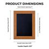 11x14 Shadow Box Frame Light Brown Wood | with a 3/4" Usable Display Depth | Includes a Black Real Suede Texture Acid-Free Backing Board, UV Resistant Acrylic, and Hanging Hardware view 4