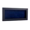 13x34 Shadow Box Frame Black Wood | with a 3/4" Usable Display Depth | Includes a Navy Blue Real Suede Texture Acid-Free Backing Board, UV Resistant Acrylic, and Hanging Hardware view 1