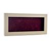 10x20 Shadow Box Frame White Washed Wood | with a 3/4" Usable Display Depth | Includes a Dark Berry Real Suede Texture Acid-Free Backing Board, UV Resistant Acrylic, and Hanging Hardware view 1