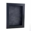 11x14 Shadow Box Frame Charcoal Gray Wood | with a 3/4" Usable Display Depth | Includes a Dark Grey Real Suede Texture Acid-Free Backing Board, UV Resistant Acrylic, and Hanging Hardware view 1
