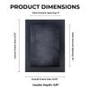 11x14 Shadow Box Frame Charcoal Gray Wood | with a 3/4" Usable Display Depth | Includes a Dark Grey Real Suede Texture Acid-Free Backing Board, UV Resistant Acrylic, and Hanging Hardware view 4