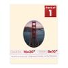 Poster Palooza 16x20 Mat Bevel Cut for 8x10 Photos - Precut Cream Oval Shaped Photo Mat Board Opening - Acid Free Matte to Protect Your Pictures - Bevel Cut for Family Photos, Pack of 1 Matboard view 1