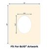 Poster Palooza 16x20 Mat Bevel Cut for 8x10 Photos - Precut Cream Oval Shaped Photo Mat Board Opening - Acid Free Matte to Protect Your Pictures - Bevel Cut for Family Photos, Pack of 1 Matboard view 2