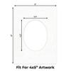 6x8 Mat Bevel Cut for 4x5 Photos - Precut White Linen Canvas Oval Shaped Photo Mat Board Opening - Acid Free Matte to Protect Your Pictures - Bevel Cut for Family Photos, Pack of 10 Matboards view 2