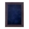 11x14 Shadow Box Frame Brown Walnut Wood | with a 3/4" Usable Display Depth | Includes a Navy Blue Real Suede Texture Acid-Free Backing Board, UV Resistant Acrylic, and Hanging Hardware view 2