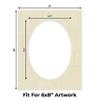 8x10 Mat Bevel Cut for 6x8 Photos - Precut Fresh Linen Canvas Oval Shaped Photo Mat Board Opening - Acid Free Matte to Protect Your Pictures - Bevel Cut for Family Photos, Pack of 10 Matboards view 2