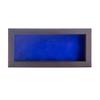 13x34 Shadow Box Frame Brown Walnut Wood | with a 3/4" Usable Display Depth | Includes a Royal Blue Real Suede Texture Acid-Free Backing Board, UV Resistant Acrylic, and Hanging Hardware view 2