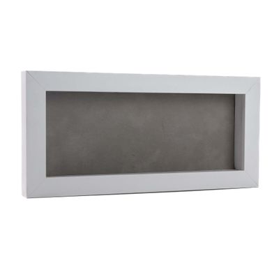10x20 Shadow Box Frame White Wood | with a 3/4" Usable Display Depth | Includes a Light Grey Real Suede Texture Acid-Free Backing Board, UV Resistant Acrylic, and Hanging Hardware