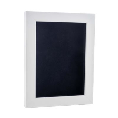 11x14 Shadow Box Frame White Wood | with a 3/4" Usable Display Depth | Includes a Black Real Suede Texture Acid-Free Backing Board, UV Resistant Acrylic, and Hanging Hardware