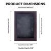 10x20 Shadow Box Frame Brown Walnut Wood | with a 3/4" Usable Display Depth | Includes a Dark Grey Real Suede Texture Acid-Free Backing Board, UV Resistant Acrylic, and Hanging Hardware view 2