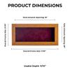 10x20 Shadow Box Frame Light Brown Wood | with a 3/4" Usable Display Depth | Includes a Dark Berry Real Suede Texture Acid-Free Backing Board, UV Resistant Acrylic, and Hanging Hardware view 4