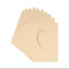 Poster Palooza 6x6 Mat Bevel Cut for 3x3 Photos - Precut Beige Heart Shaped Photo Mat Board Opening - Acid Free Matte to Protect Your Pictures - Bevel Cut for Family Photos, Pack of 10 Matboards view 1