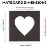 Poster Palooza 6x6 Mat Bevel Cut for 3x3 Photos - Precut Beige Heart Shaped Photo Mat Board Opening - Acid Free Matte to Protect Your Pictures - Bevel Cut for Family Photos, Pack of 10 Matboards view 2