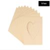 Poster Palooza 6x6 Mat Bevel Cut for 3x3 Photos - Precut Beige Heart Shaped Photo Mat Board Opening - Acid Free Matte to Protect Your Pictures - Bevel Cut for Family Photos, Pack of 10 Matboards view 3