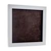 13x13 Shadow Box Frame White Wood | with a 3/4" Usable Display Depth | Includes a Brown Real Suede Texture Acid-Free Backing Board, UV Resistant Acrylic, and Hanging Hardware view 1