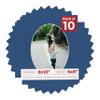 8x10 Mat Bevel Cut for 6x8 Photos - Precut Bottle Blue Oval Shaped Photo Mat Board Opening - Acid Free Matte to Protect Your Pictures - Bevel Cut for Family Photos, Pack of 10 Matboards view 1