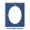 8x10 Mat Bevel Cut for 6x8 Photos - Precut Bottle Blue Oval Shaped Photo Mat Board Opening - Acid Free Matte to Protect Your Pictures - Bevel Cut for Family Photos, Pack of 10 Matboards view 2
