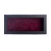 13x34 Shadow Box Frame Black Wood | with a 3/4" Usable Display Depth | Includes a Dark Berry Real Suede Texture Acid-Free Backing Board, UV Resistant Acrylic, and Hanging Hardware view 2