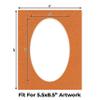 8x10 Mat Bevel Cut for 5.5x8.5 Photos - Precut Basketball Texture Oval Shaped Photo Mat Board Opening - Acid Free Matte to Protect Your Pictures - Bevel Cut for Family Photos, Pack of 10 Matboards view 2