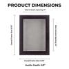 11x14 Shadow Box Frame Brown Walnut Wood | with a 3/4" Usable Display Depth | Includes a Light Grey Real Suede Texture Acid-Free Backing Board, UV Resistant Acrylic, and Hanging Hardware view 3