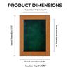 11x14 Shadow Box Frame Light Brown Wood | with a 3/4" Usable Display Depth | Includes a Forest Green Real Suede Texture Acid-Free Backing Board, UV Resistant Acrylic, and Hanging Hardware view 4