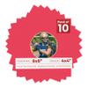 8x8 Mat Bevel Cut for 4x4 Photos - Precut Cardinal Red Circle Shaped Photo Mat Board Opening - Acid Free Matte to Protect Your Pictures - Bevel Cut for Family Photos, Pack of 10 Matboards view 1