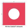 8x8 Mat Bevel Cut for 4x4 Photos - Precut Cardinal Red Circle Shaped Photo Mat Board Opening - Acid Free Matte to Protect Your Pictures - Bevel Cut for Family Photos, Pack of 10 Matboards view 2