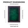11x14 Shadow Box Frame Brown Walnut Wood | with a 3/4" Usable Display Depth | Includes a Forest Green Real Suede Texture Acid-Free Backing Board, UV Resistant Acrylic, and Hanging Hardware view 3