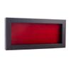 13x34 Shadow Box Frame Brown Walnut Wood | with a 3/4" Usable Display Depth | Includes a Red Real Suede Texture Acid-Free Backing Board, UV Resistant Acrylic, and Hanging Hardware view 1