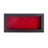 13x34 Shadow Box Frame Brown Walnut Wood | with a 3/4" Usable Display Depth | Includes a Red Real Suede Texture Acid-Free Backing Board, UV Resistant Acrylic, and Hanging Hardware view 2