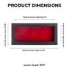 13x34 Shadow Box Frame Brown Walnut Wood | with a 3/4" Usable Display Depth | Includes a Red Real Suede Texture Acid-Free Backing Board, UV Resistant Acrylic, and Hanging Hardware view 3