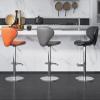 ADEADE Modern Grey Bar Stool with Back Set of 2 Adjustable Height Swivel Bar Chair, Heavy Chromed Metal Base and Footrestfor Restaurant, Living Rooms Offices (Color : Off White) view 2